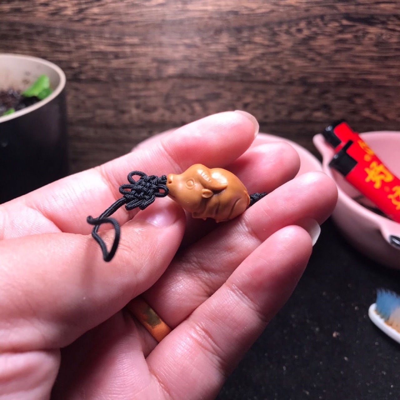 挂件橄榄核雕单籽十二生肖牛吊坠文玩配饰汽车钥匙扣