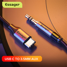 ESSAGER E02 Type-c转3.5mm公头音频线AUX车用手机音响耳机转接线