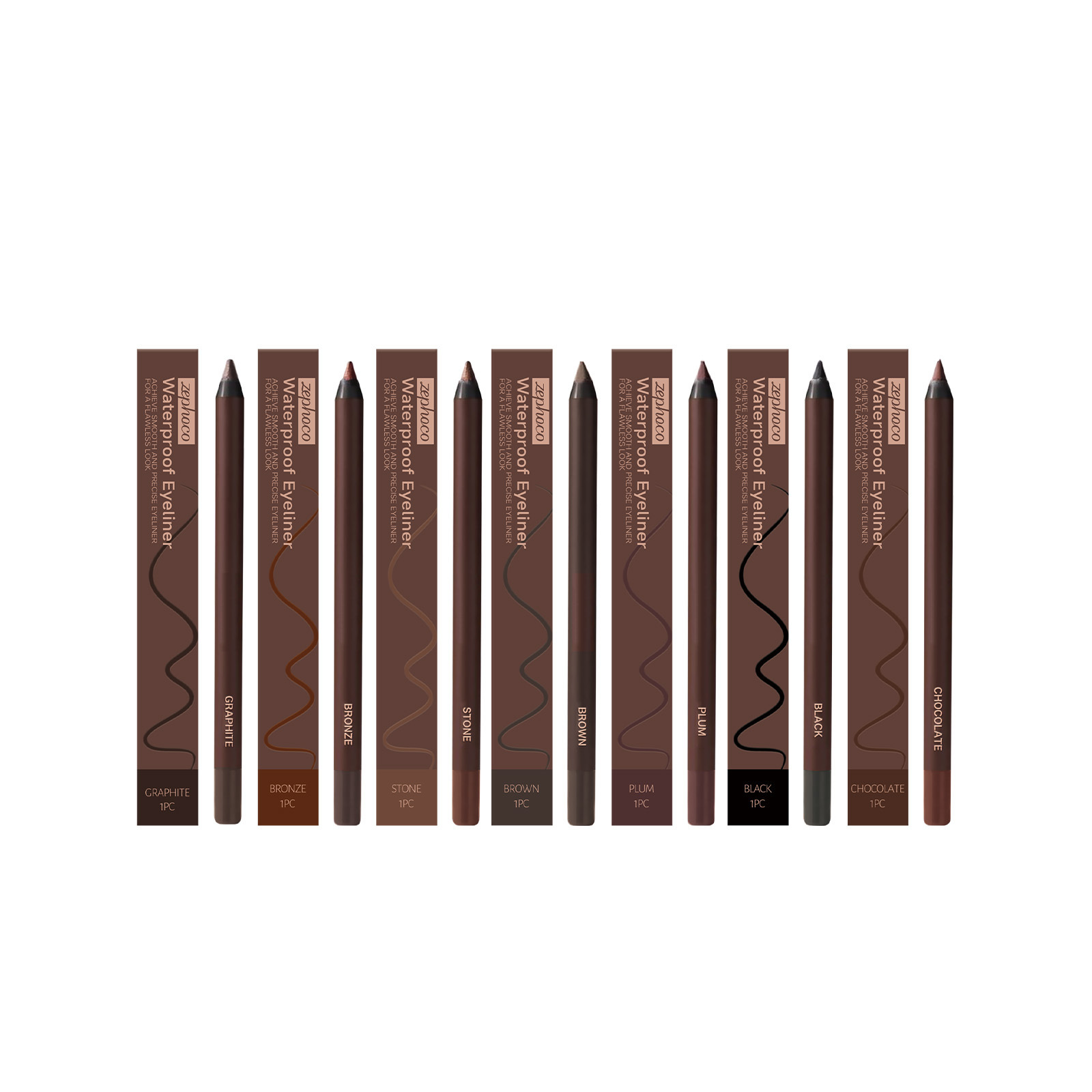 zephoco waterproof eyeliner series eye beauty waterproof colorfast silky smooth eyeliner