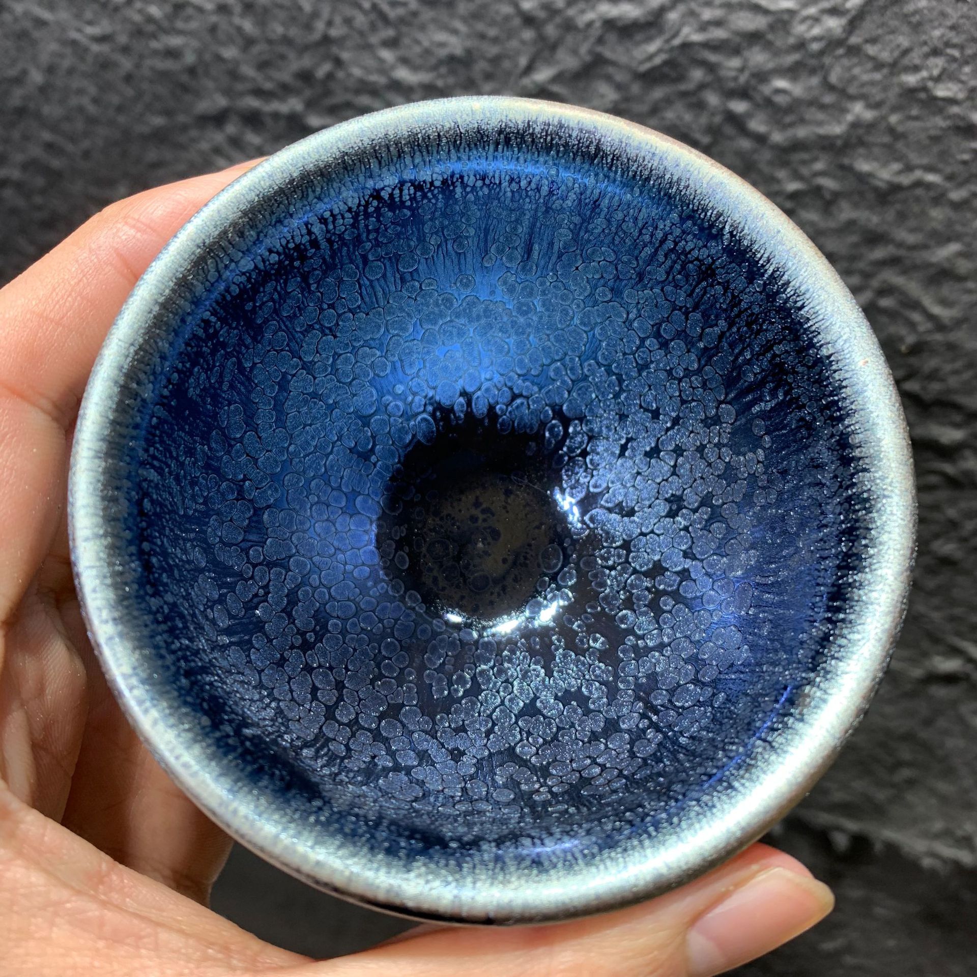 建盏杯天目盏曜变建盏茶杯主人杯观星纯手工银毫正品建阳建窑大号