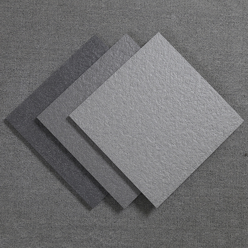 灰色火烧石瓷砖300x300卫生间浴室地砖凹凸阳台洗手间通体仿古砖