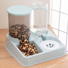 猫咪自动喂食器饮水机一体猫食盆猫碗狗碗双碗狗狗猫咪喝水碗宠物