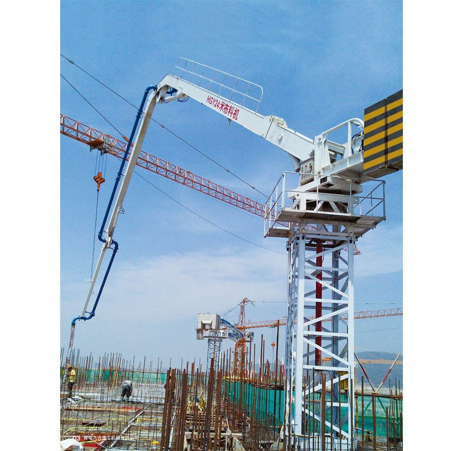 20多米电梯井内爬布料机 塔式布料机 建筑液压布料杆 21米布料机