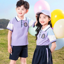 幼儿园园服夏装儿童校服套装小学生班服学院风夏季短袖毕业服纯棉