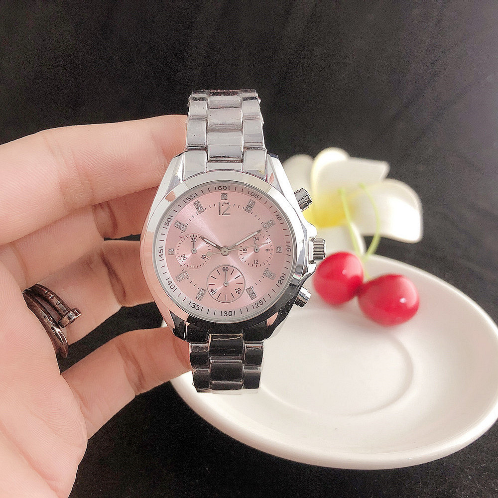 安琳娜手表厂手表石英手表计时跑秒石英手表运动计时跑秒迪通拿计