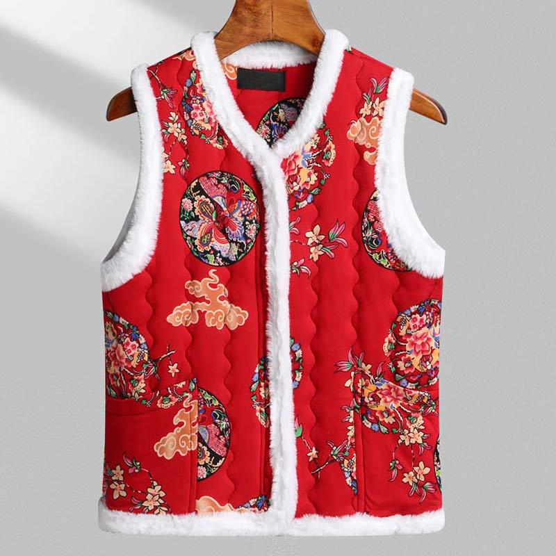 Middle-Aged and Elderly New Vest Women's Winter down Cotton Waistcoat Mother's Clothing Short Inner Warm Bottoming plus Size Vest