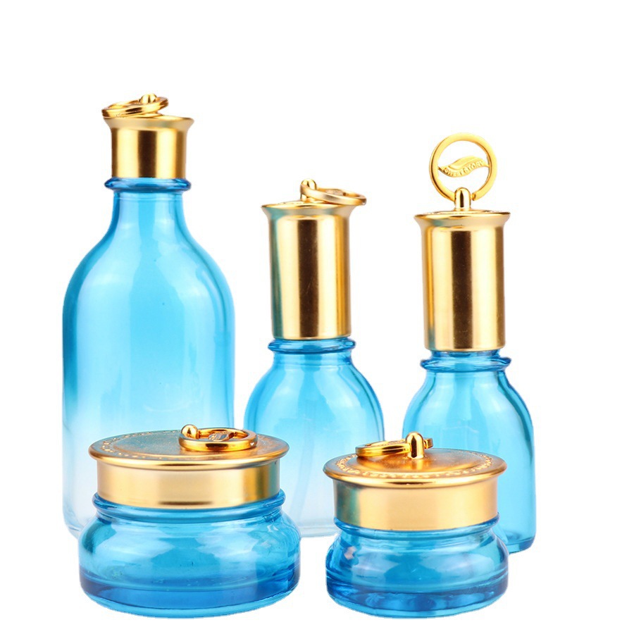 现货供应椭圆乳液瓶120ml 椭圆香水瓶 玻璃瓶 透明精油瓶化妆品瓶