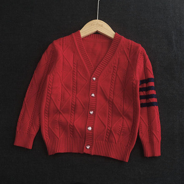 直供男童羊绒开衫冬宝宝毛衣厚外穿羊毛衫婴幼儿针织开衫一件代发