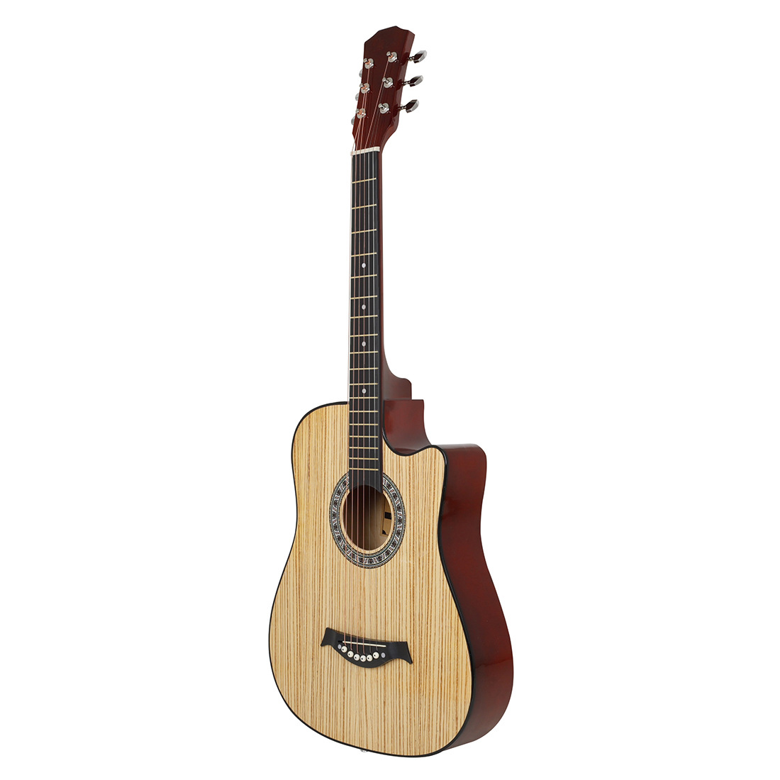 厂家直销缺角民谣木吉他实木guitar 学生成人初学者乐器吉他