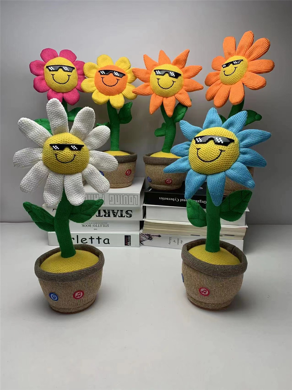 dancingsunflowers抖音同款跳舞太阳花会唱歌跳舞妖娆花扭动玩具