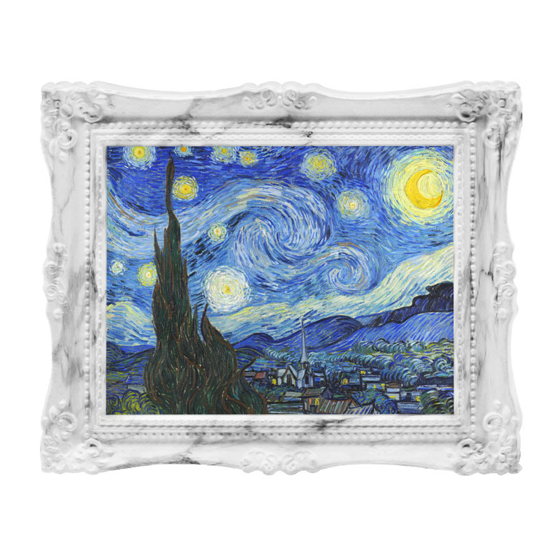 3d Stereo Resin Refrigerator Magnet Uv Printing World-Famous Painting Van Gogh Series Magnetic Paste Art Decorative Creative Magnetic Sticker