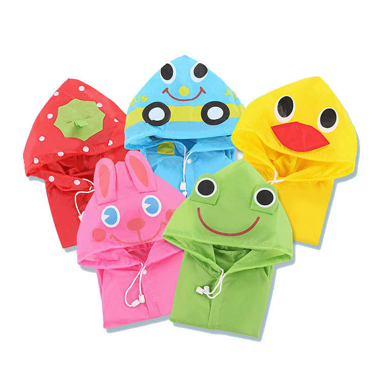 Factory Wholesale Children Raincoat Baby Boy Baby Girl Kindergarten Cartoon Poncho Cute Cape-Style Primary School Student Rain Gear