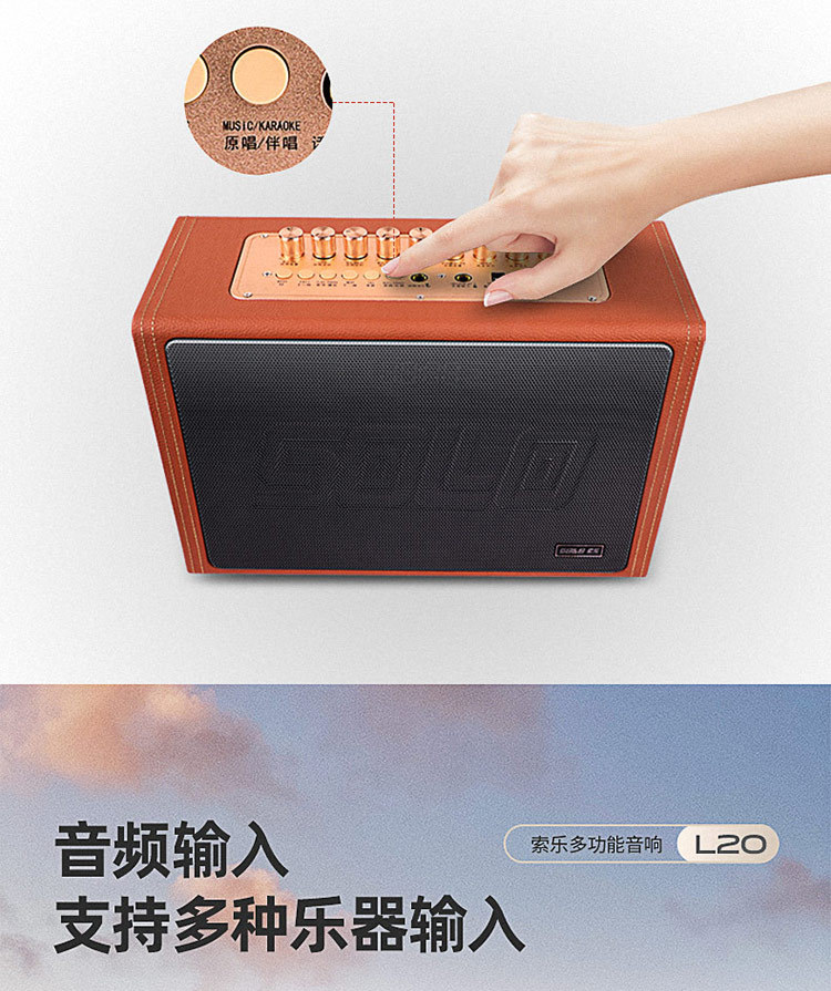 索乐s1 户外大功率便携声卡网红直播小k歌蓝牙音箱萨克斯乐器音响