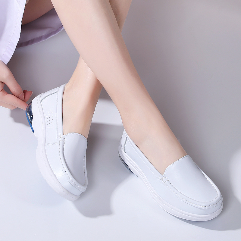 护士鞋黑色一脚蹬软底舒适医院美容上班学校实买服务职业女装单鞋