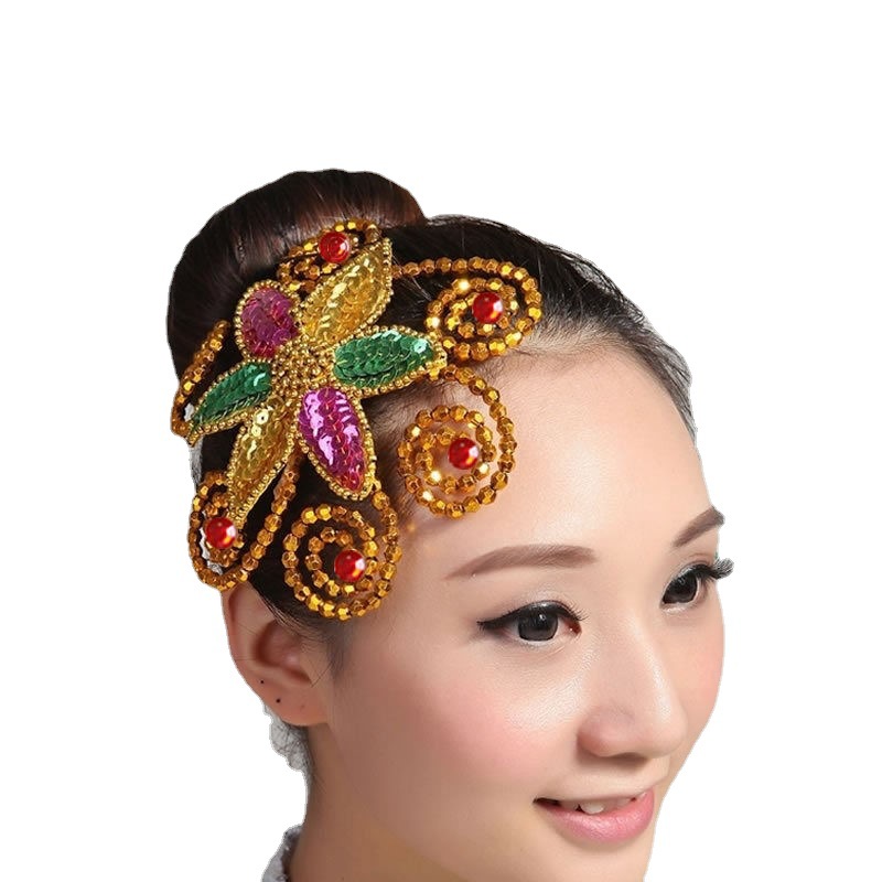 民族头饰中国风古秧歌舞蹈舞台头花广场舞