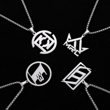 潮牌clot联名aj潮流nike玉石丝绸印花项链吊坠休闲宽松男女短袖