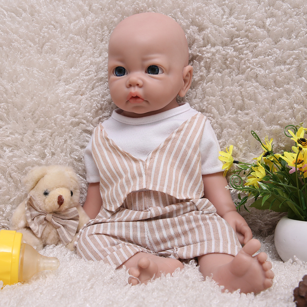 wb1527硅胶重生娃娃 43cm仿真婴儿玩具 生日惊喜礼物全硅胶娃娃