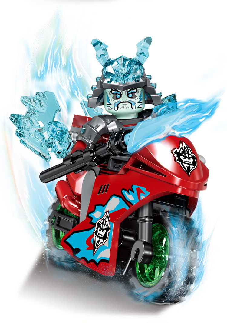 国酷61015幻影忍者摩托车系列8款外贸爆款儿童益智拼装积木玩具