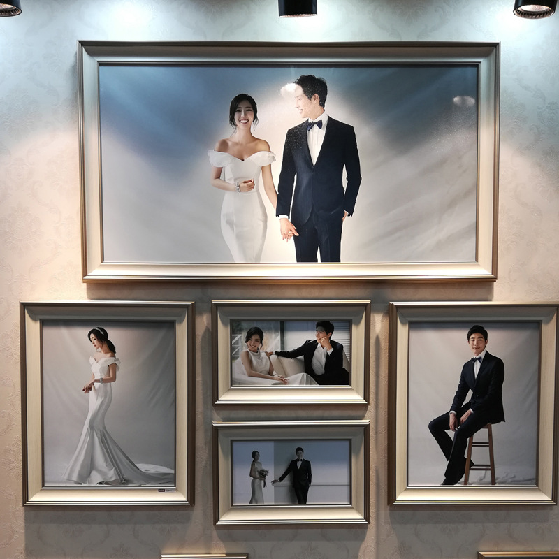 相框,画框影楼挂墙婚纱照放大架客厅卧室创意照片墙冲印床头做