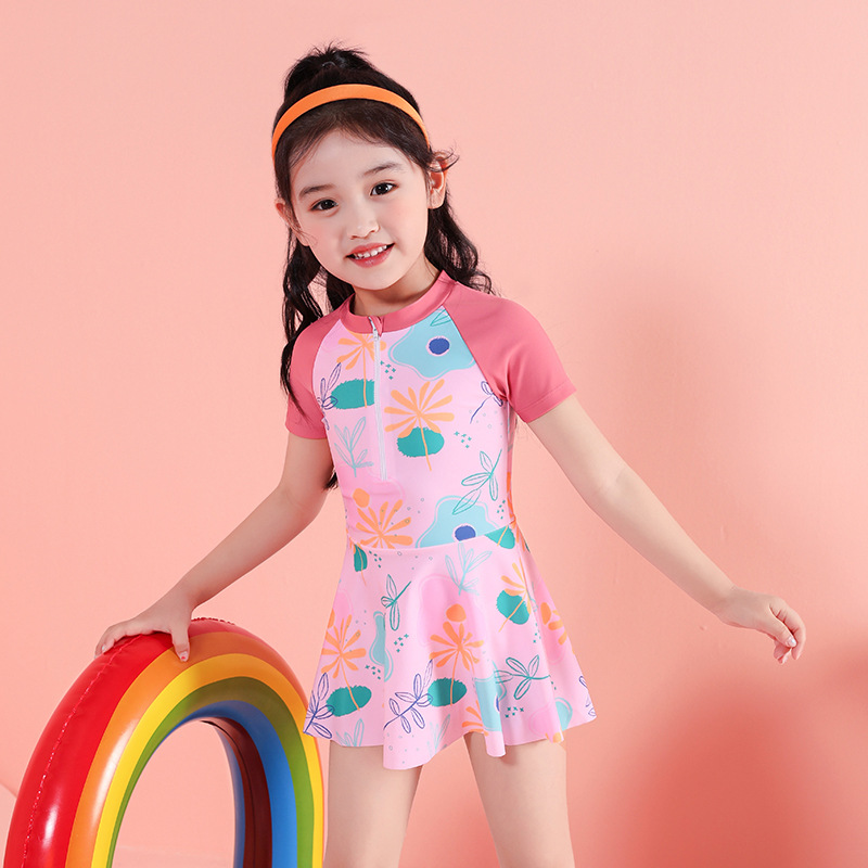 学游泳专用泳衣女童高端小朋友女宝宝夏装儿童女孩网红风走秀洋气