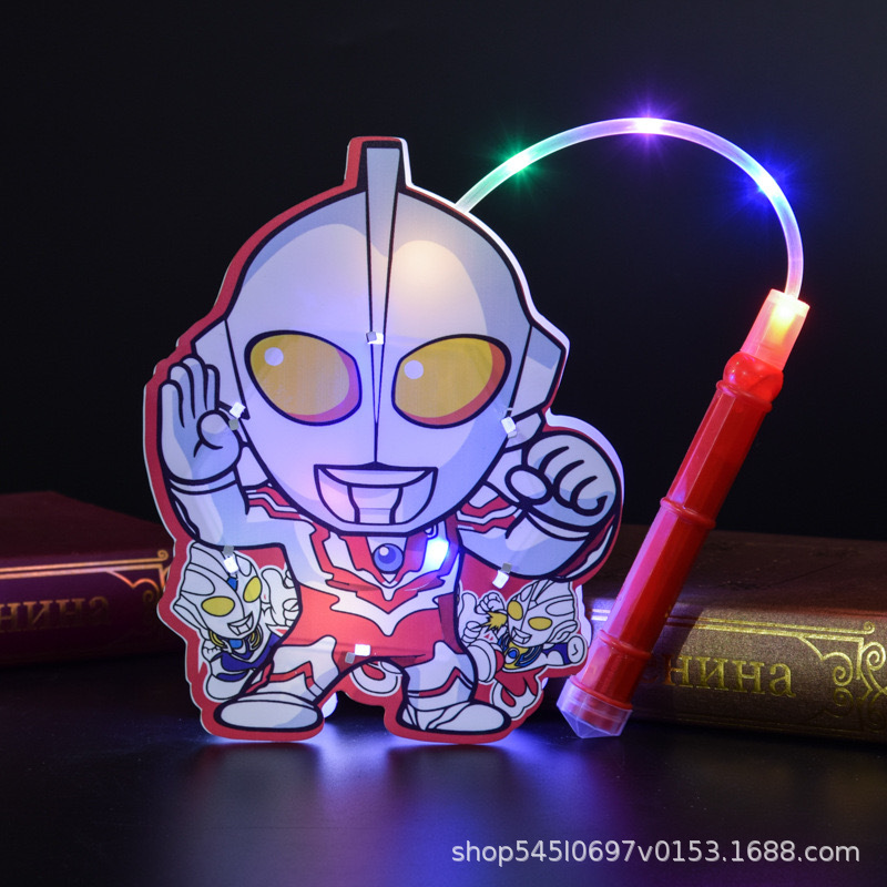 Ultraman Lantern New Portable Luminous Cartoon Festive Lantern Boy Handmade Mid-Autumn Festival GD Stall Toys Hot Sale