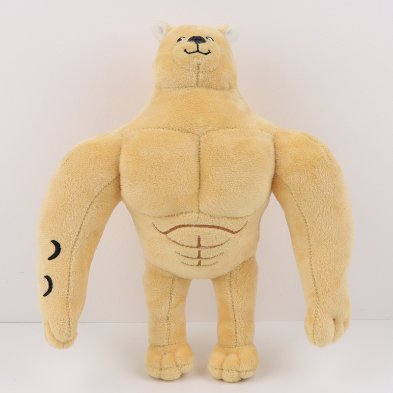 跨境新品buff doge plush肌肉柴犬恐怖游戏毛绒玩具游戏周边玩偶