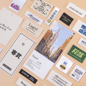 服装织唛吊牌洗水唛衣服领标布贴布标织标刺绣布贴织绣主唛水洗唛