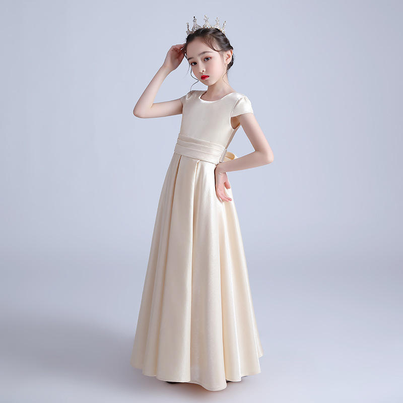 女大童小提琴钢琴演出服装晚礼服儿童生日宴会大合唱团指挥公主裙