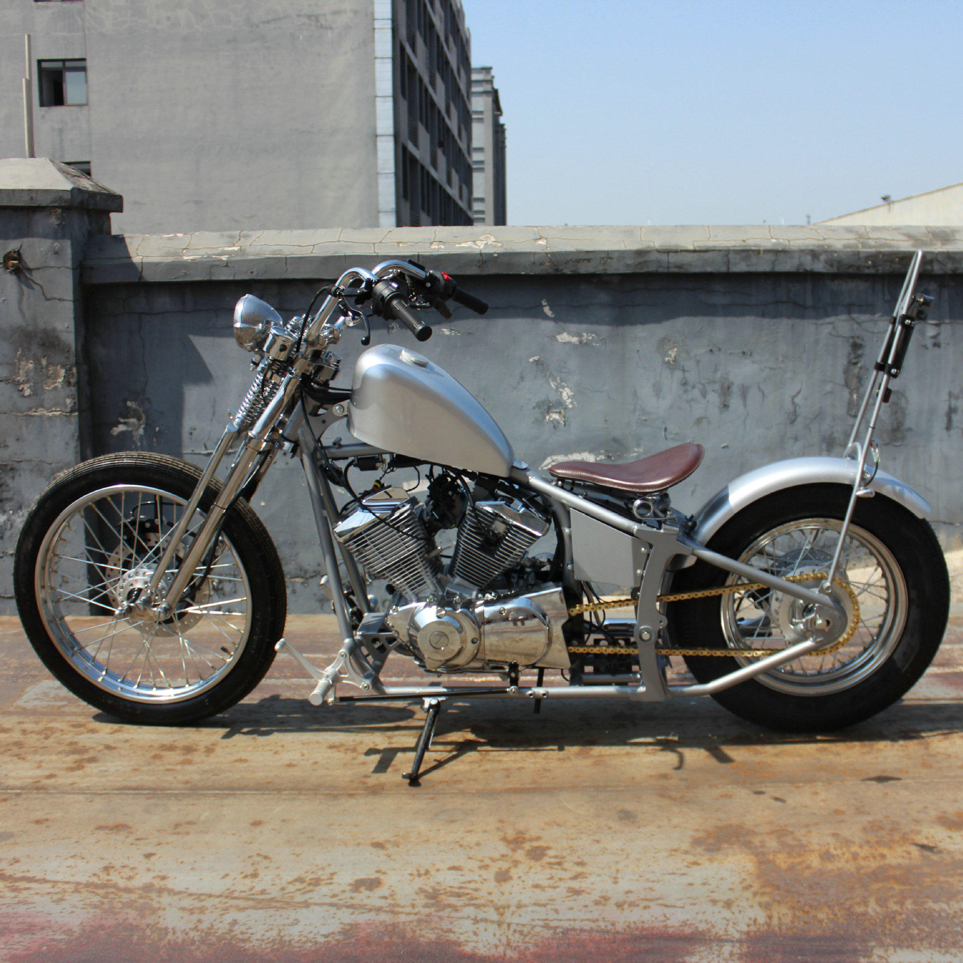 syk布沃克钜云250软尾弹簧头双缸brookwalker复古chopper摩托机车