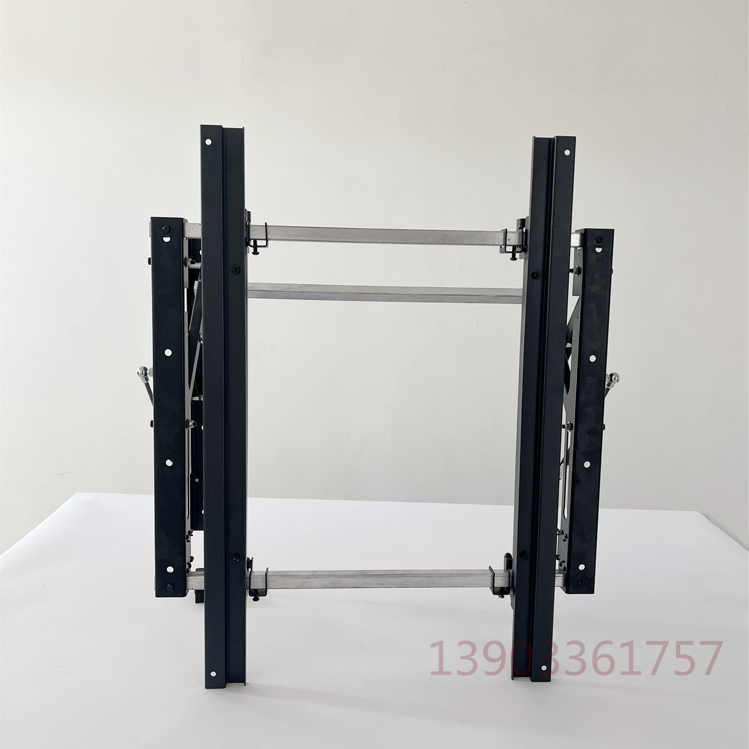 46/49/55寸液晶拼接屏电视机前维护液压伸缩支架嵌入式壁挂竖屏