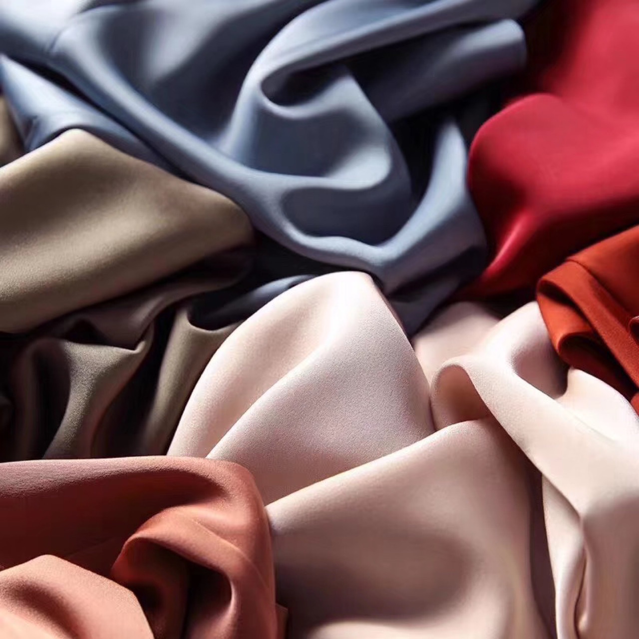 现货特价纯色云朵缎布料华尔缎女装春夏连衣裙服装面料批发