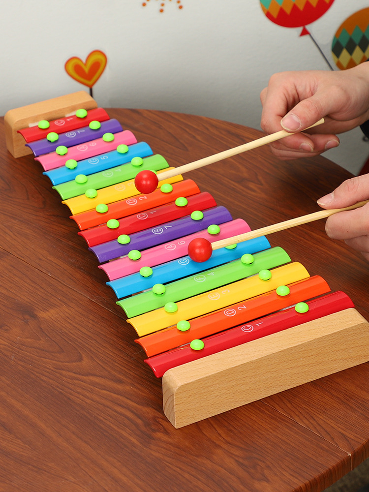 音乐手敲琴男孩女孩宝宝儿童益智音乐玩具 1-3岁婴儿八音小木琴套