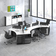 办公家具简约职员桌椅组合办公桌3人6人位员工桌屏风卡位电脑桌子