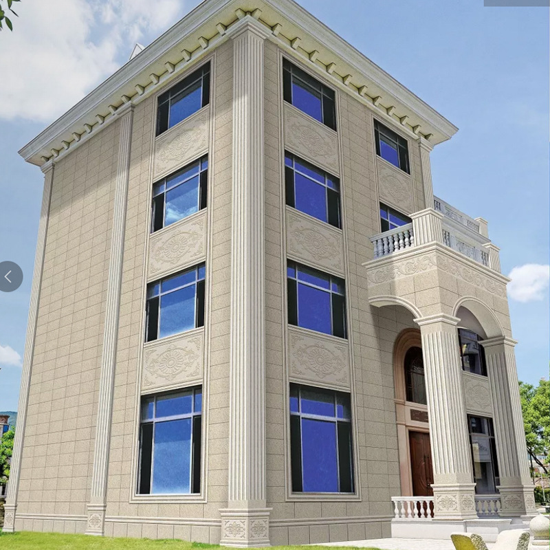 厂家供应欧式现代别墅麻面外墙砖佛山厂家供应芝麻白罗马柱瓷砖