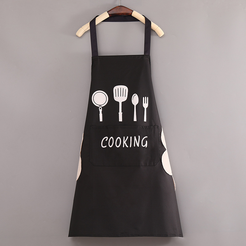 Erasable Hand Apron Manufacturers Korean Style Household Kitchen Sleeveless Waterproof Apron Customized Printing Work Clothes Wholesale Advertising Apron