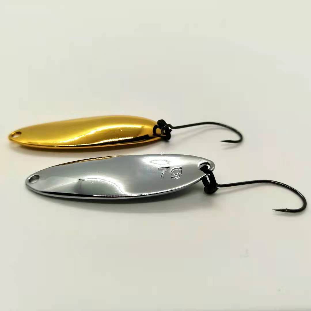 双曲亮片路亚饵鲅鱼亮片单钩翘嘴路亚饵远投马口红尾翘嘴鳜鱼红眼