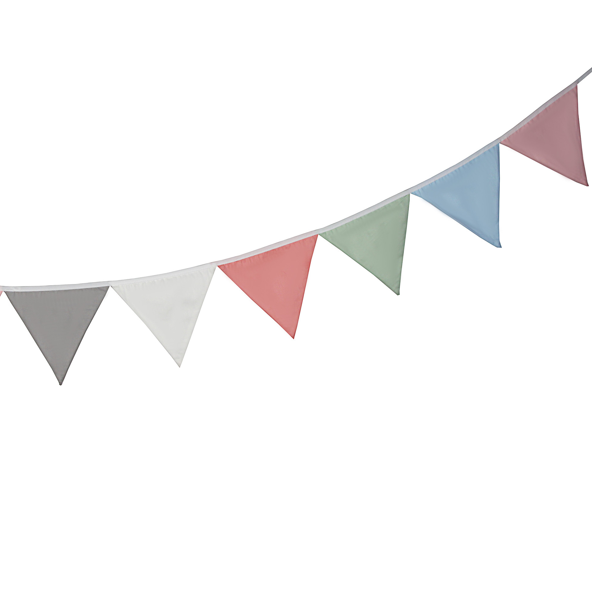 ins风淡色蜡笔多色棉布三角串旗帐篷旗拍照背景婚庆活动会场挂旗