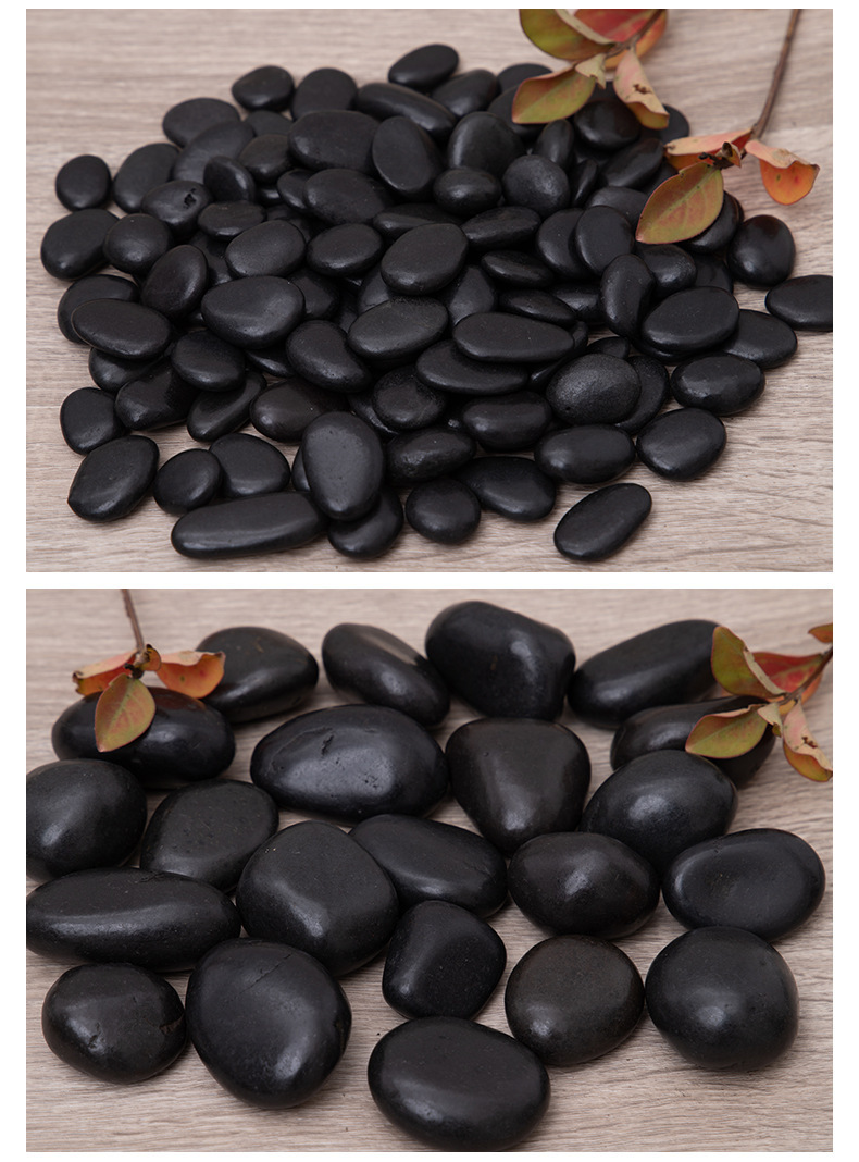 黑色卵石雨花石批发黑色抛光鹅卵石头鹅软石家装园林景观铺路工程