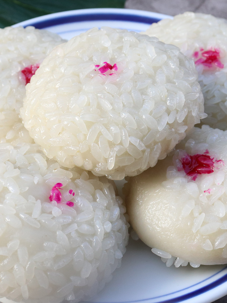 农家米擂糯米团子糍粑手工青团豆沙馅艾草团台州特产传统糕点早餐