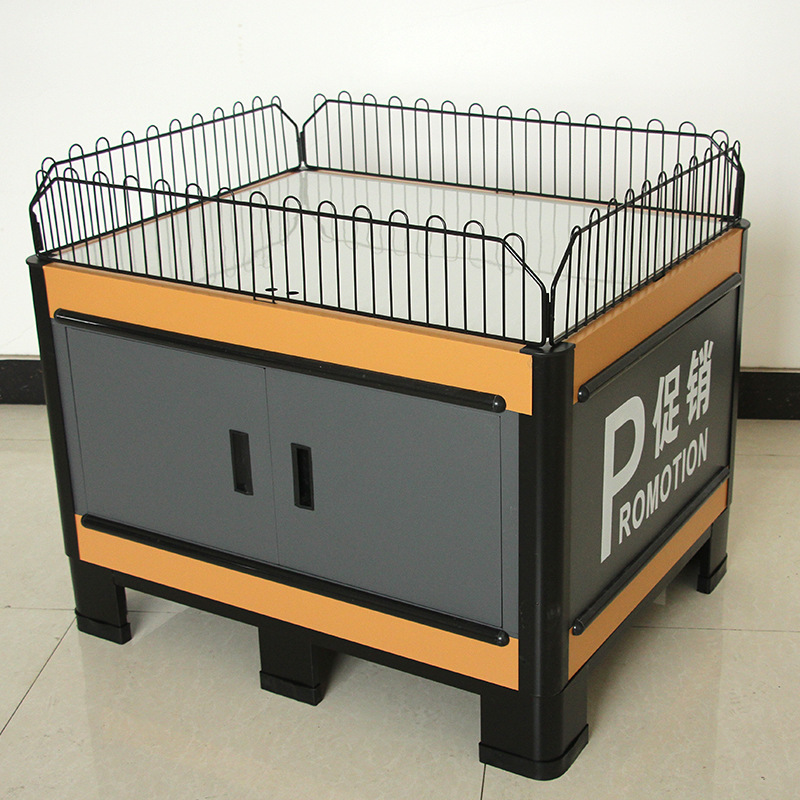 新款超市特价台促销台甩货花车堆头可移动堆头带轮加厚展示架