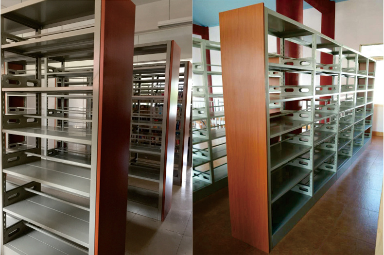 钢制书架双面钢木书架阅览室展示柜拆装学校图书馆书籍架厂家批发