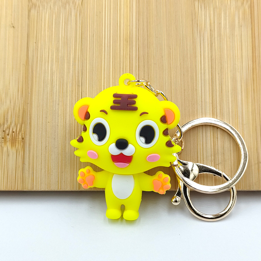 2022虎年吉祥物滴胶小老虎挂件可爱公仔老虎钥匙扣新年喜庆品摆件