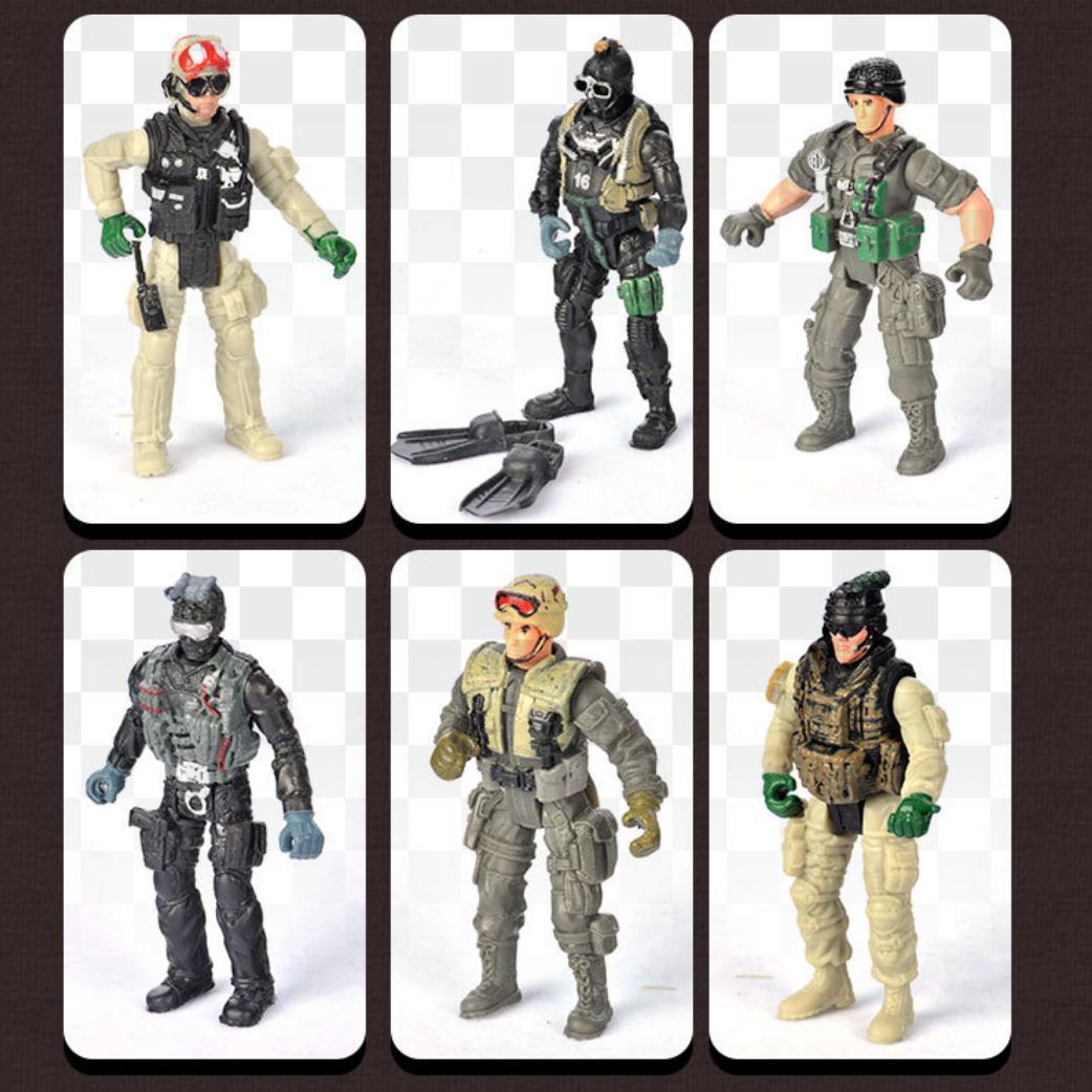 绝地求生吃鸡周边1/18兵人模型套装 4寸塑料小兵玩偶手办男孩玩具