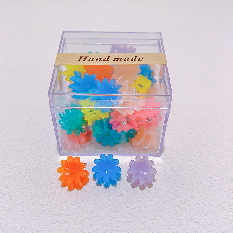 Transparent Jelly Color Children's Barrettes Boxed Color Baby Braided Hair Grip Korean Hair Accessories Elegant Hair Clip Headdress