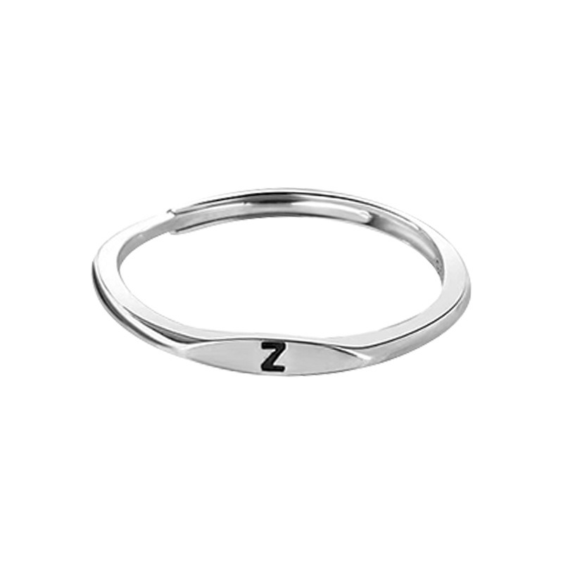 Zhiyun Letter Simplicity All-Match Super Hot New Hand Jewelry Women 925 Silver Ring Non-Fading Niche Accessories Wholesale