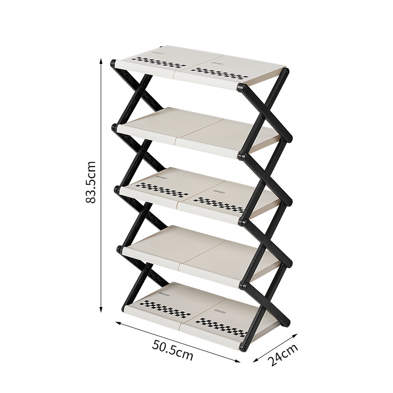 Folding Shoe Rack Home Doorway Multi-Layer Simple Shoe Rack Dormitory Shoe Storage Space-Saving Installation-Free Storage Rack