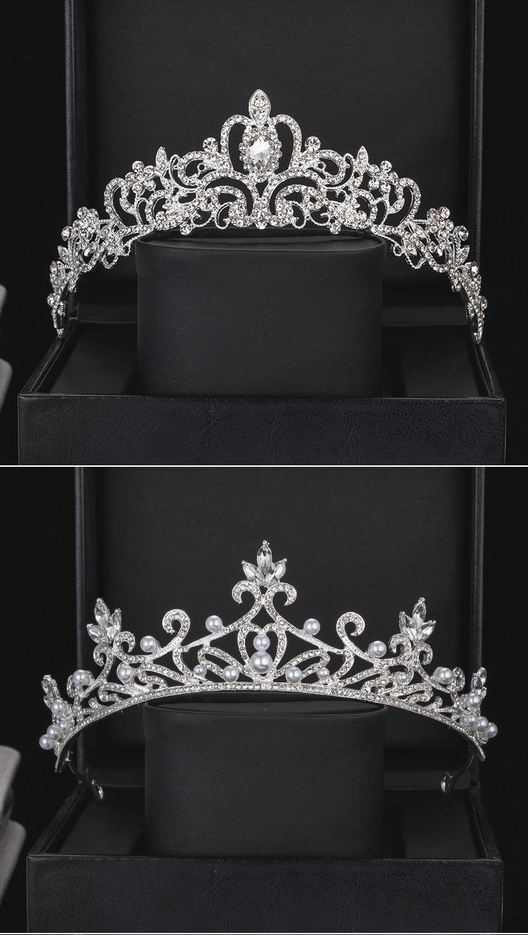 黑色皇冠女十八岁成人礼头饰新娘网红拍照生日礼物18岁成年王冠帽