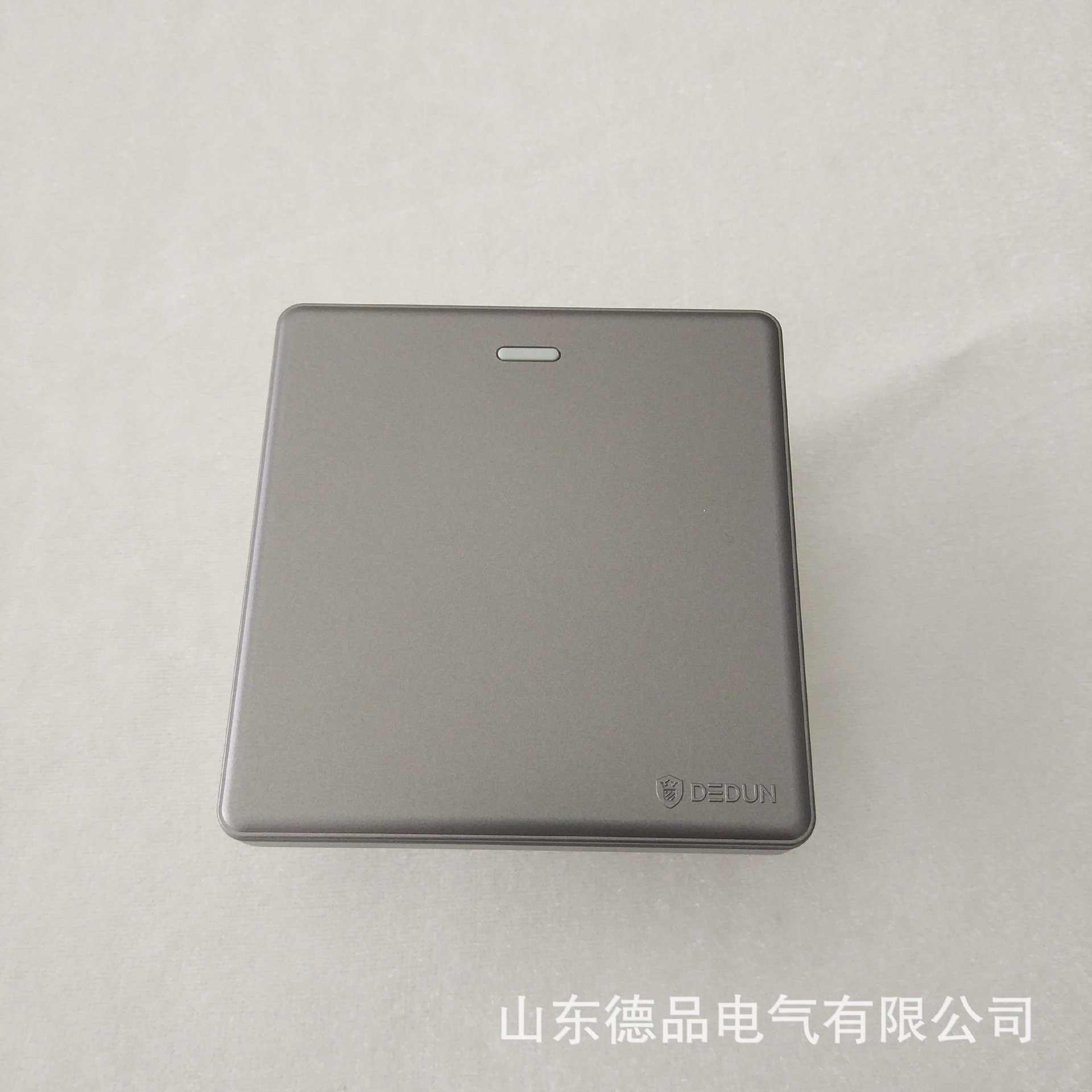 德顿e5灰色墙壁开关 家装款86型暗装大板无边框单开双控开关厂家