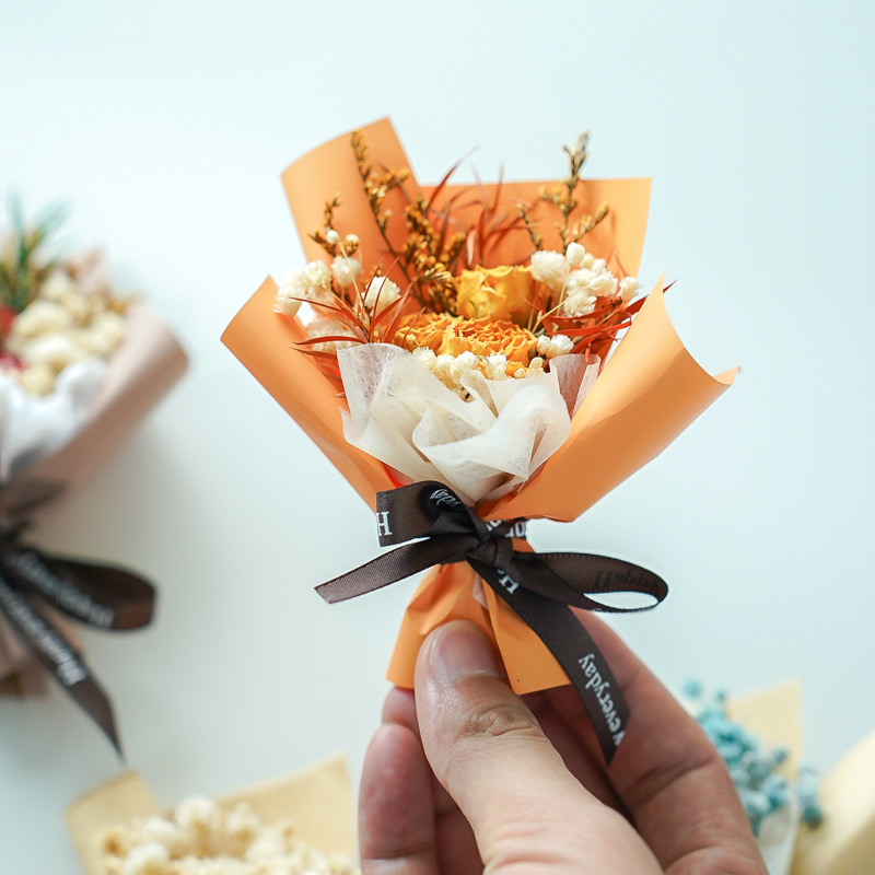 迷你满天星喜糖盒子精致小花束装饰节日干花花礼物diy伴手礼