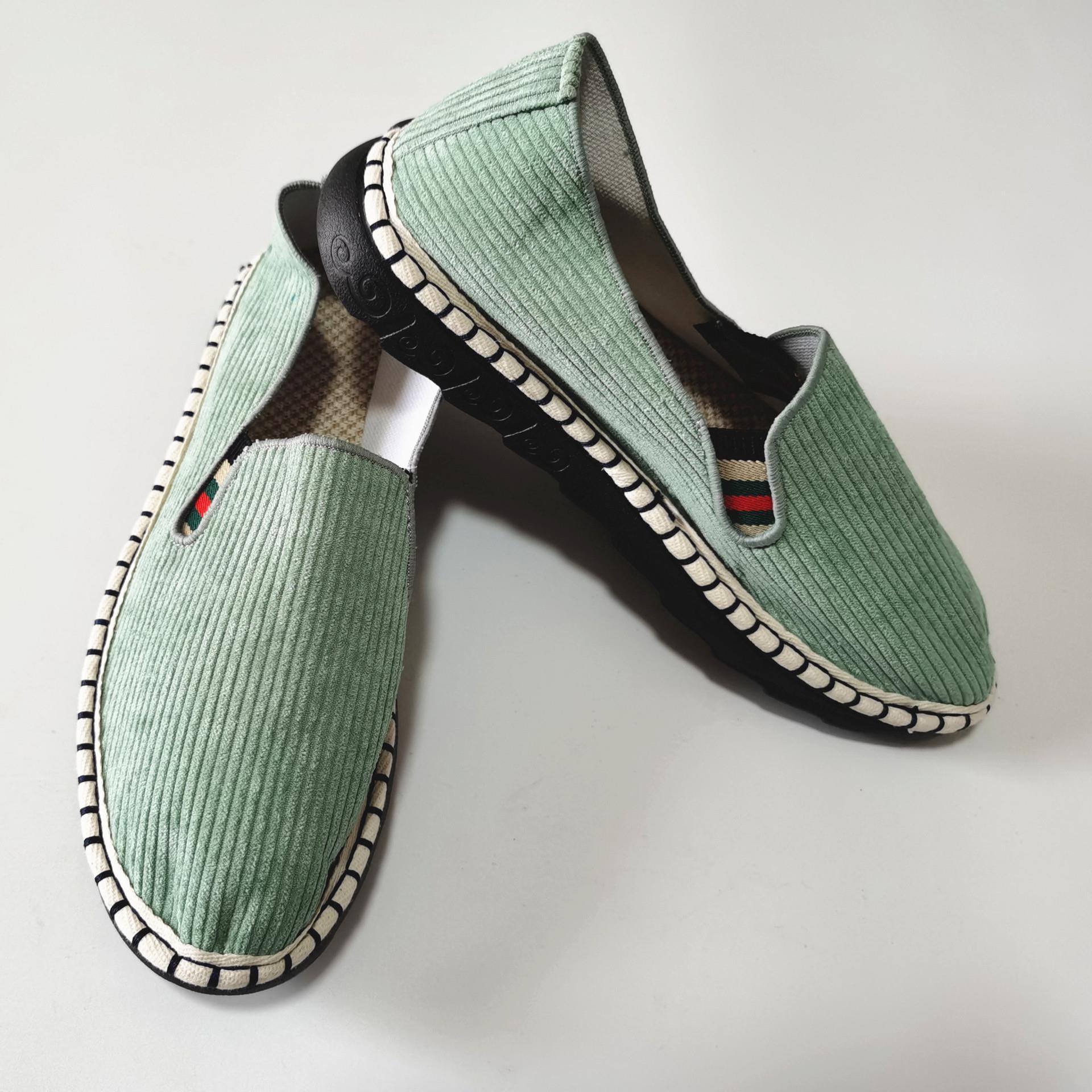 2024新款休闲鞋灯芯绒鞋复古中国风民族男鞋橡胶底亚麻现货-阿里巴巴